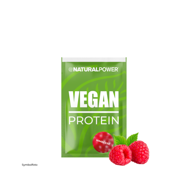 Bild 01:Vegan Protein Himbeere Einzelportion, 30g