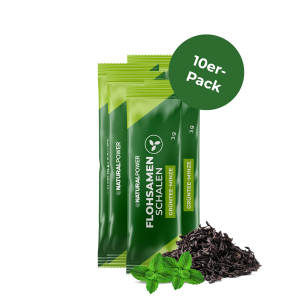 Flohsamenschalen Sticks Gr&uuml;ntee-Minze