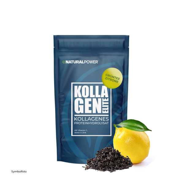 Bild 01:Kollagen ELITE Gr&uuml;ntee-Zitrone, 250g