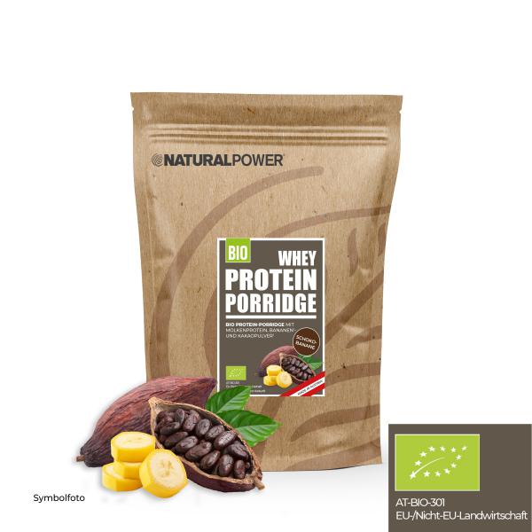 Bild 01:BIO Whey Protein Porridge Schoko-Banane, 480g