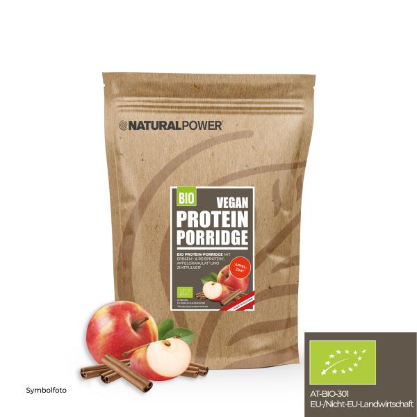 Bild 01:BIO Vegan Protein Porridge Apfel-Zimt, 480g