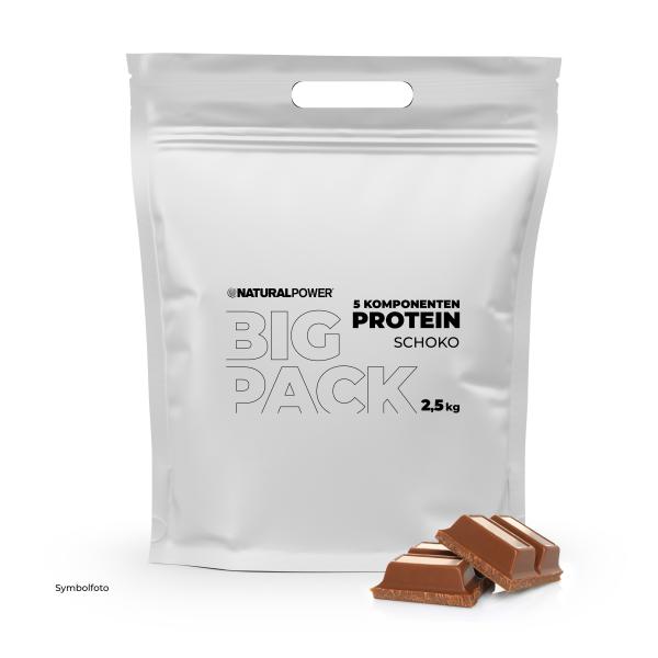 Bild 01:5 Komponenten Protein Big Pack Schoko, 2500g
